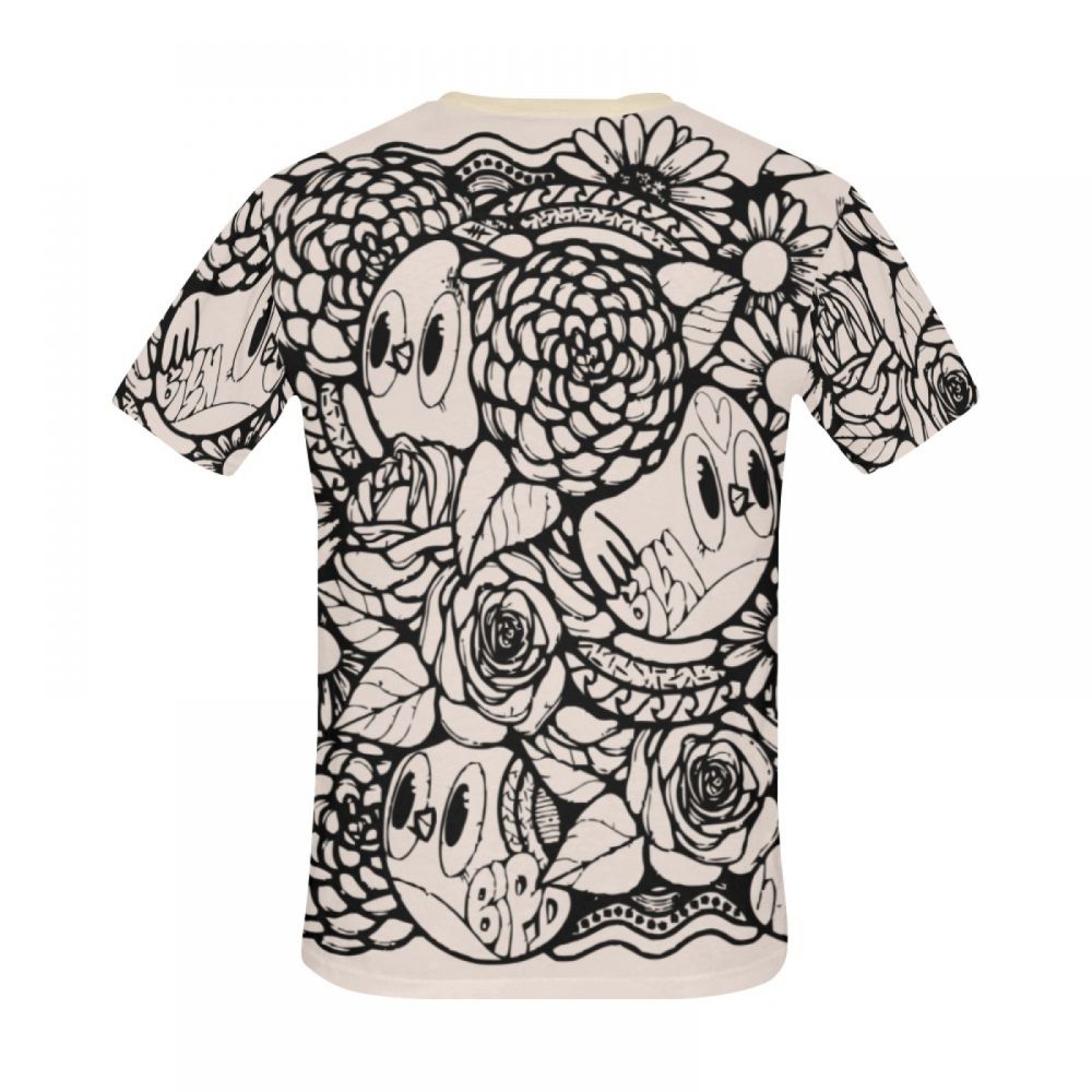 Men's Digital Art Bird Flower Short T-shirt South Africa