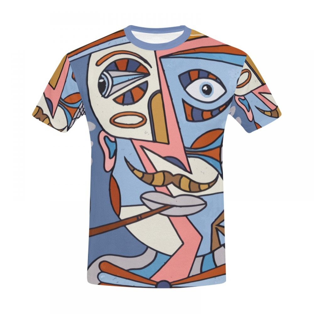 Men's Abstract Art Pipe Short T-shirt South Africa