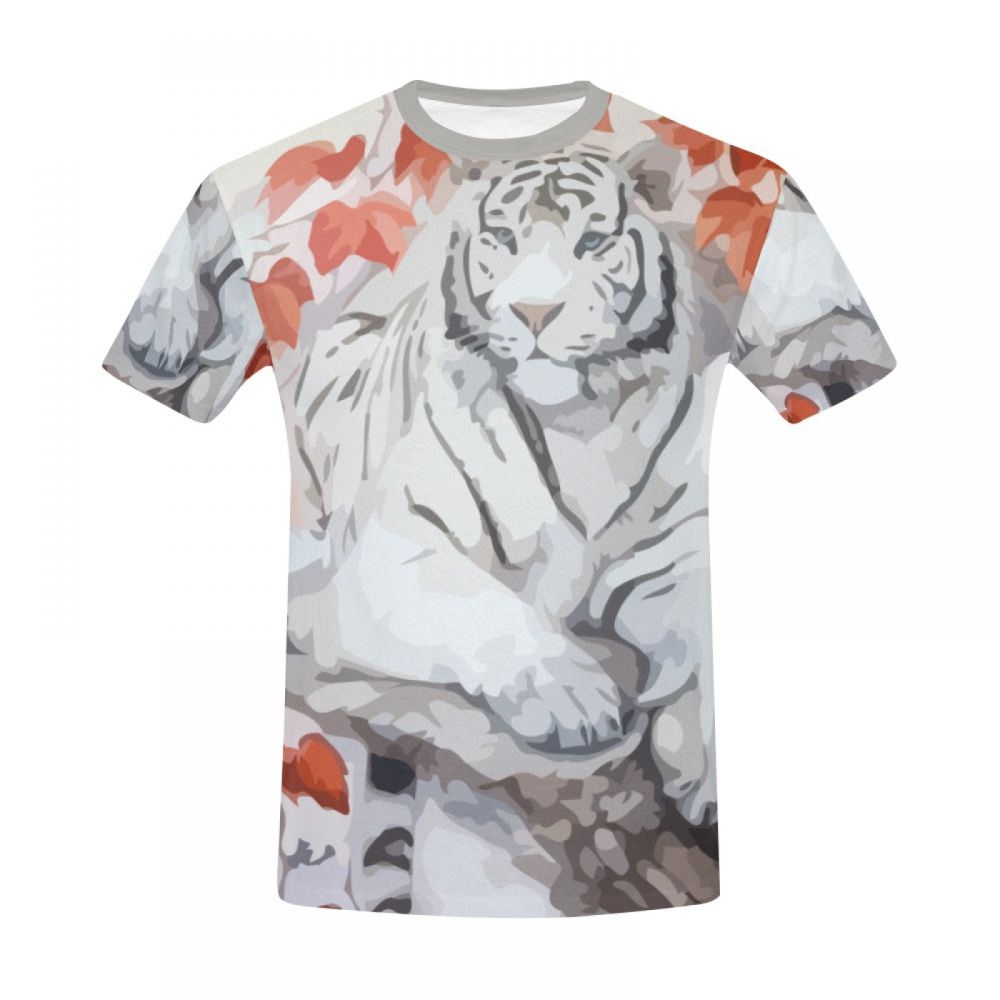 Men's Abstract Art Tiger Courtship Short T-shirt South Africa