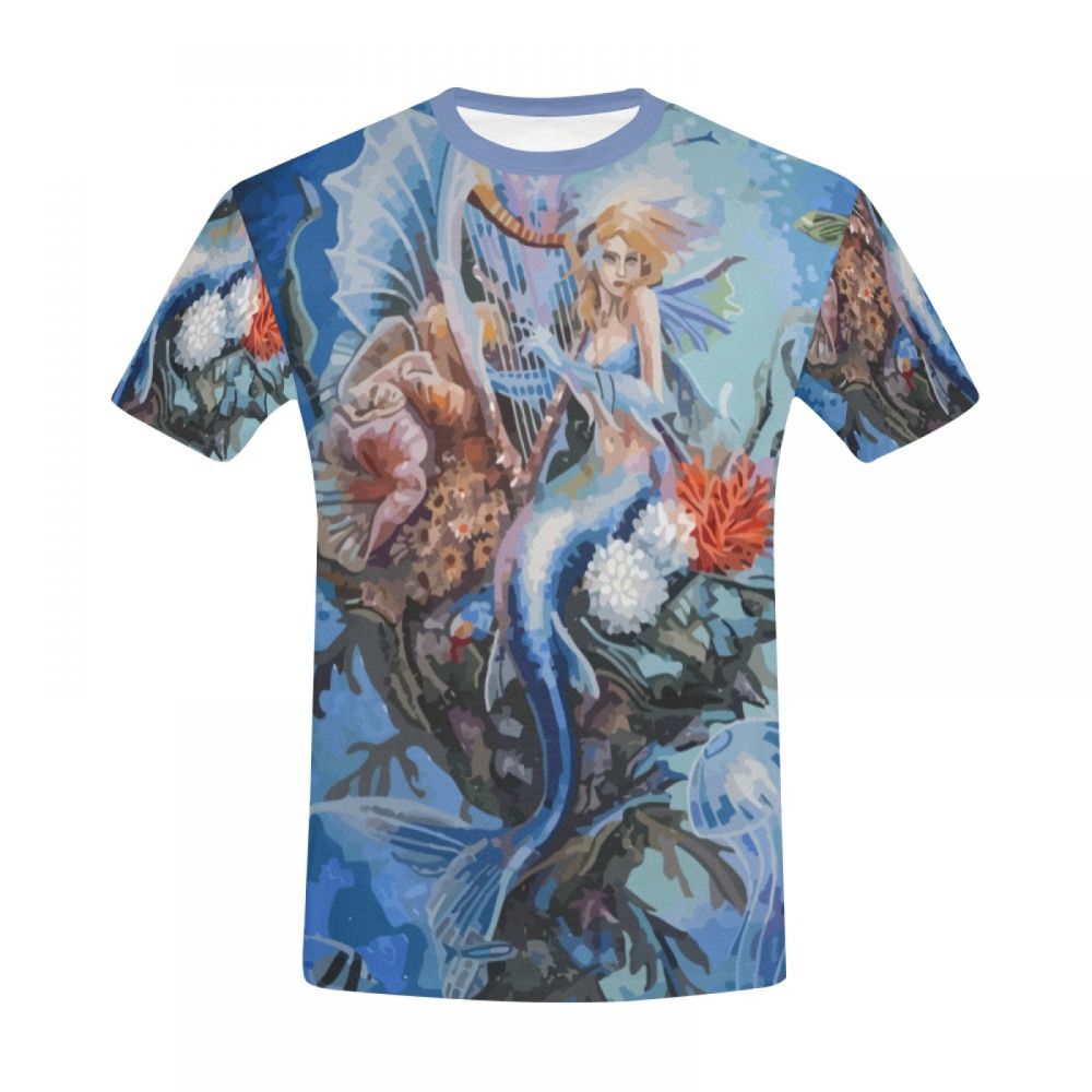 Men's Digital Art Mermaid Lullaby Short T-shirt South Africa