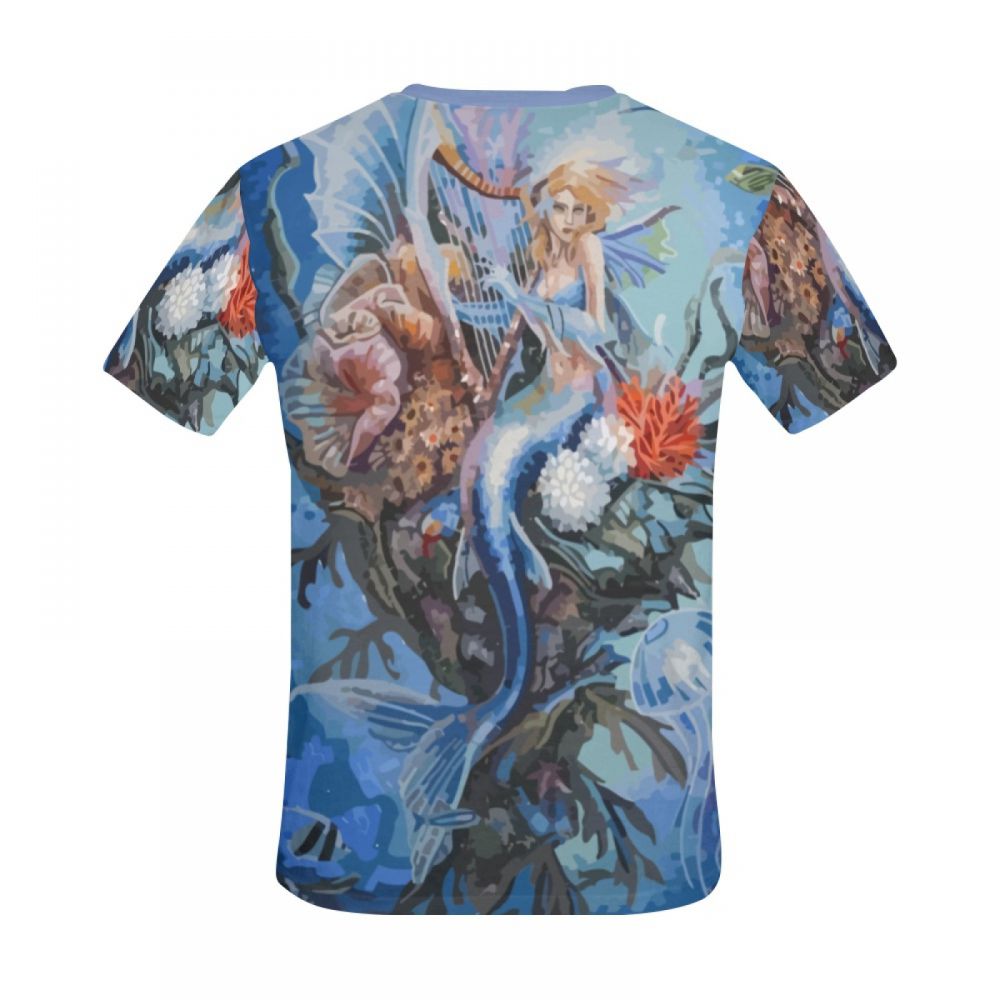 Men's Digital Art Mermaid Lullaby Short T-shirt South Africa