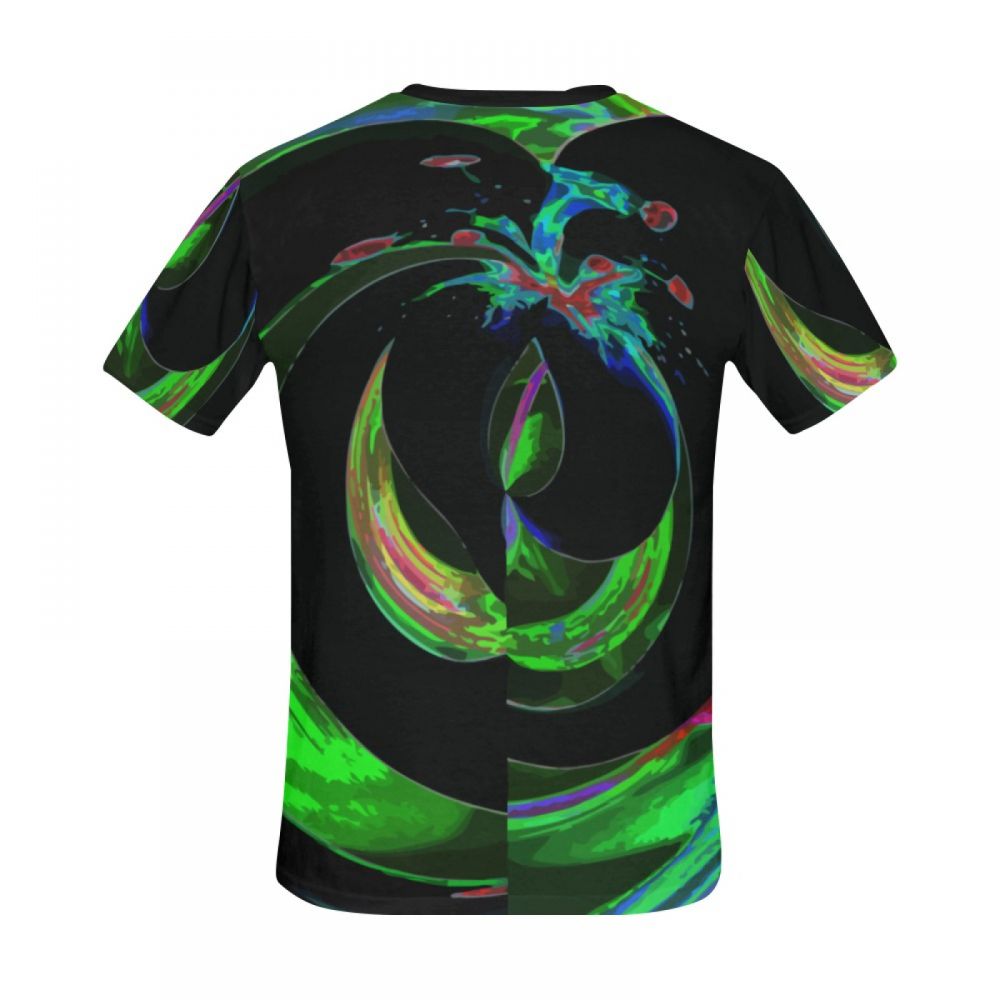 Men's Art Digital Green Water Drop Short T-shirt South Africa