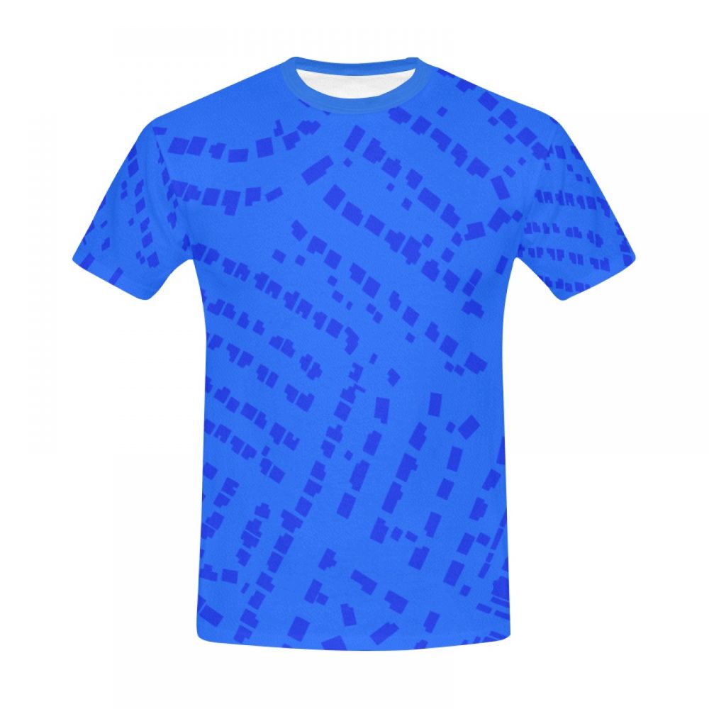 Men's Digital Art Blue Spots Short T-shirt South Africa