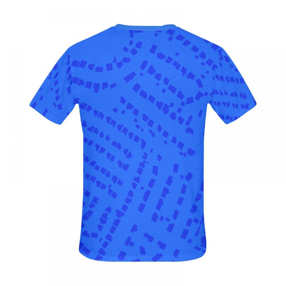 Men's Digital Art Blue Spots Short T-shirt South Africa