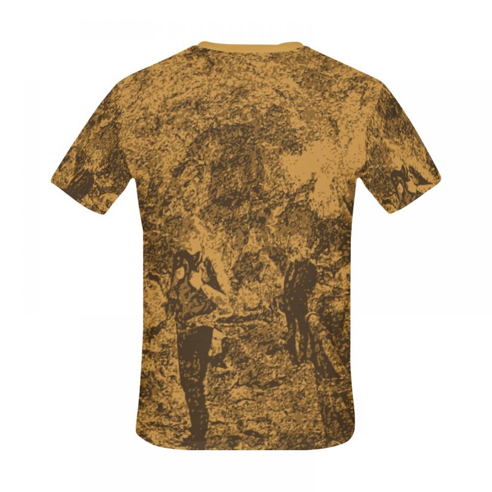 Men's Digital Art Brown Men Short T-shirt South Africa