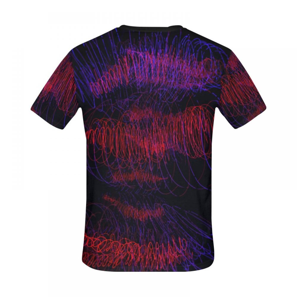 Men's Art Red Sound Waves Short T-shirt South Africa