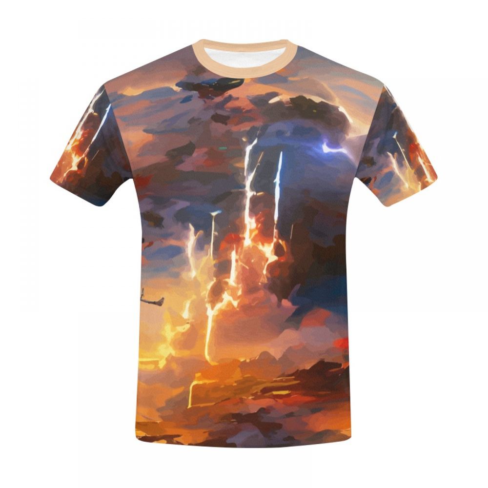 Men's Art Lightning In The Sky Short T-shirt South Africa