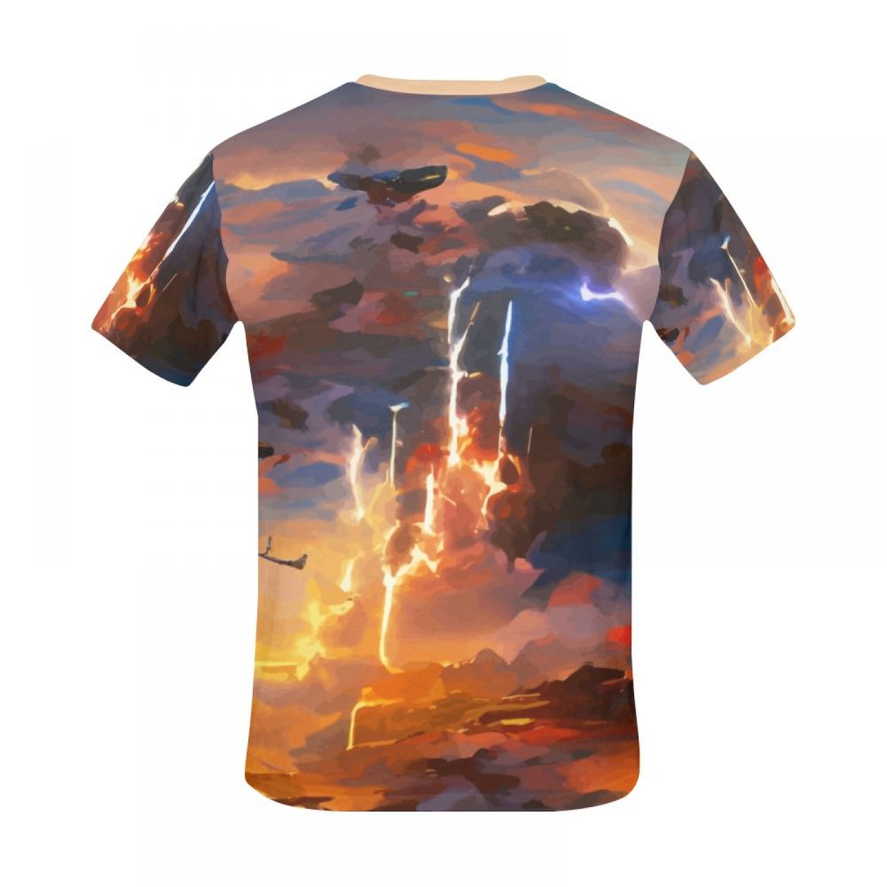 Men's Art Lightning In The Sky Short T-shirt South Africa