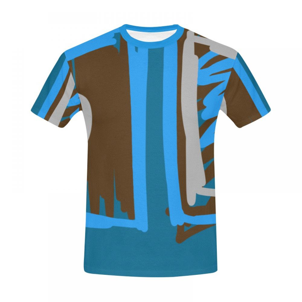 Men's Digital Art Blue Short T-shirt South Africa