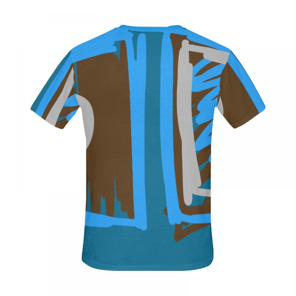 Men's Digital Art Blue Short T-shirt South Africa