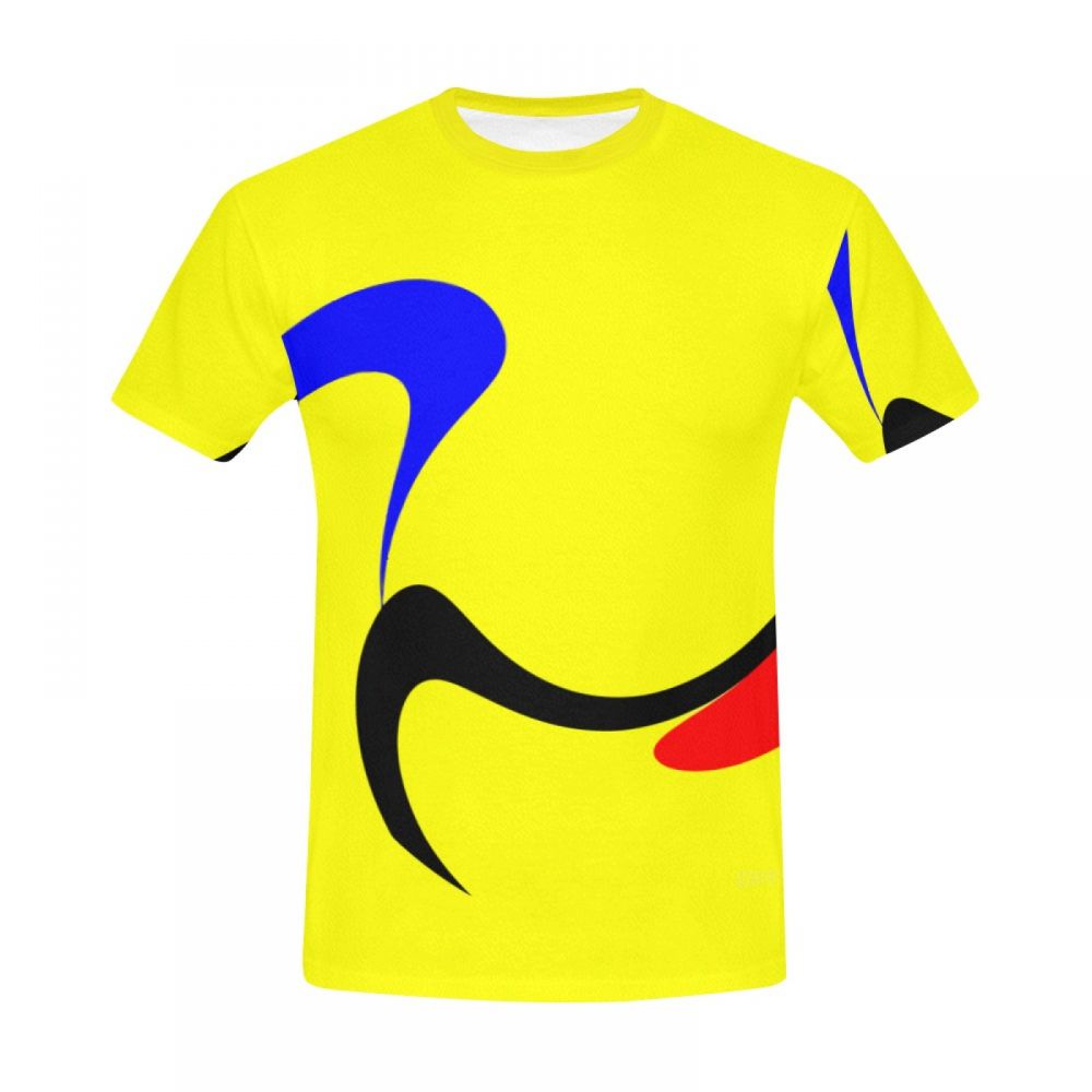 Men's Digital Art Yellow Short T-shirt South Africa