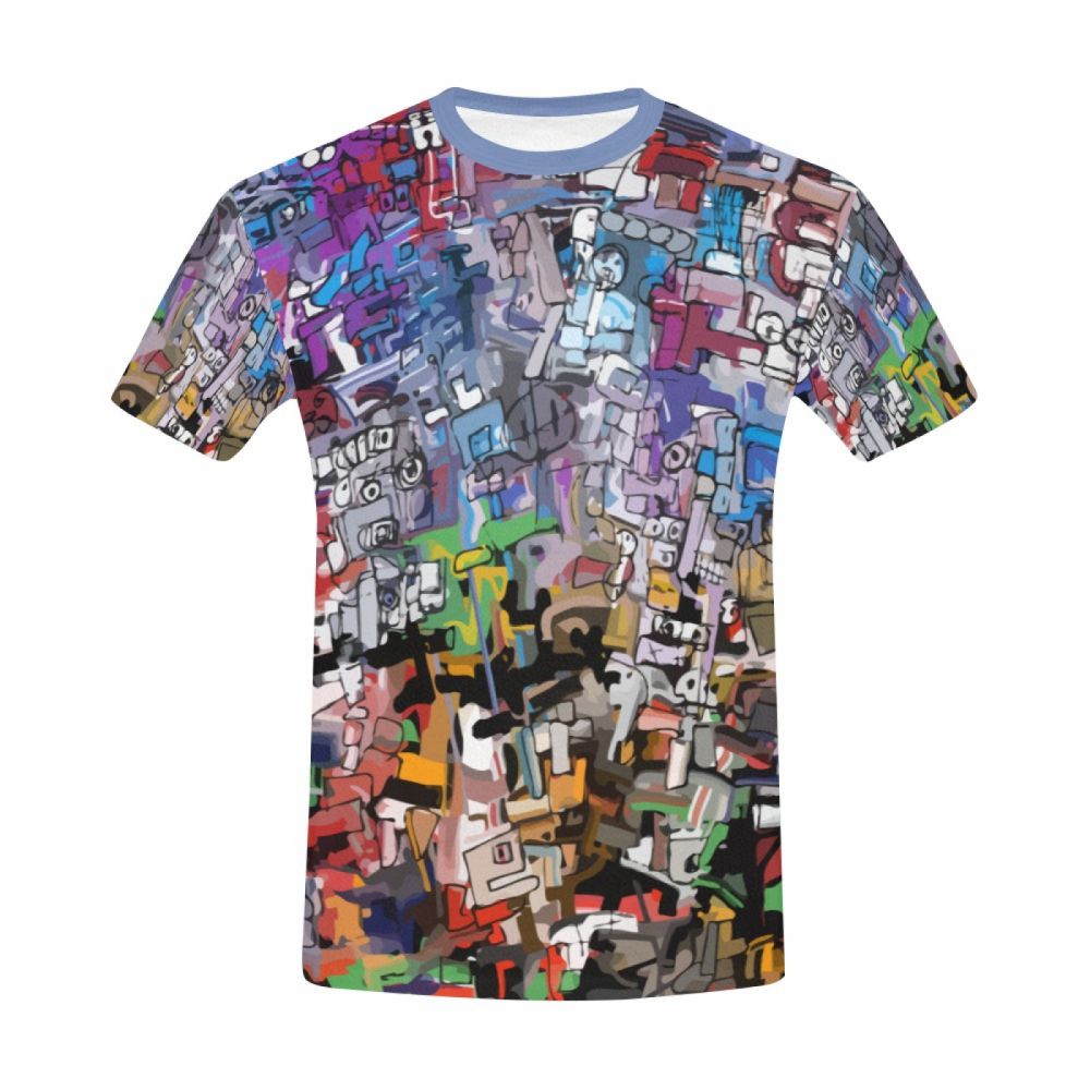 Men's Abstract Art Colorful Short T-shirt South Africa