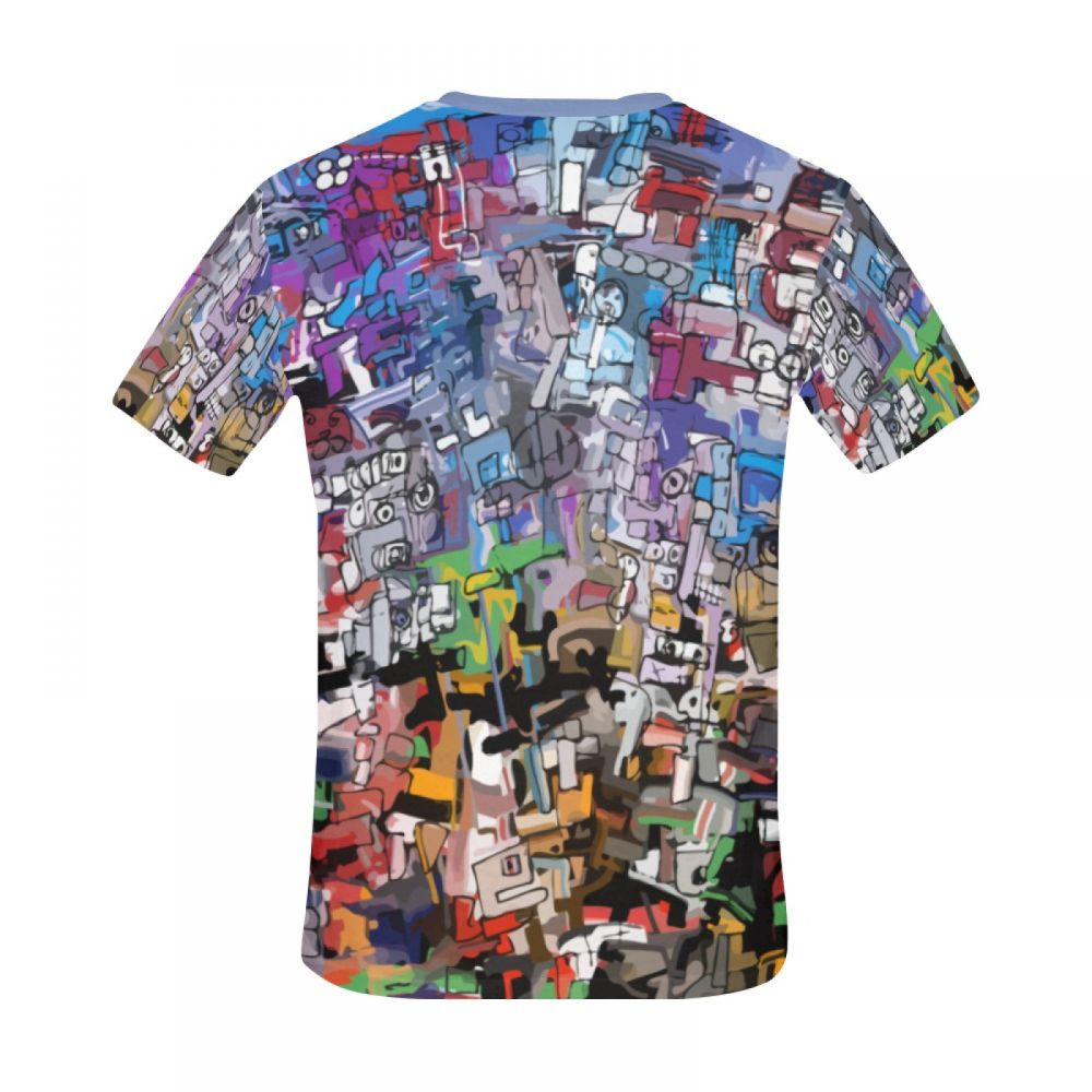 Men's Abstract Art Colorful Short T-shirt South Africa