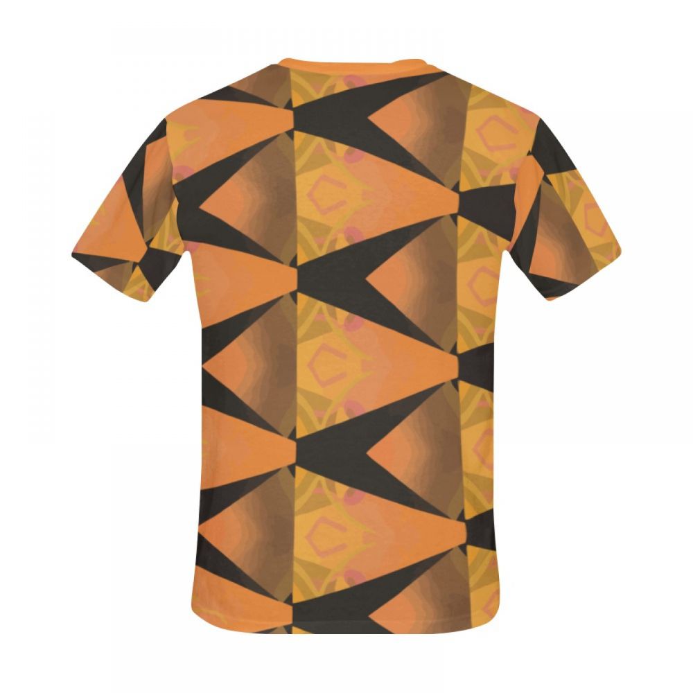 Men's Abstract Art Orange Short T-shirt South Africa