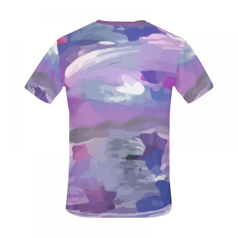 Men's Artistic Color Purple Graffiti Short T-shirt South Africa