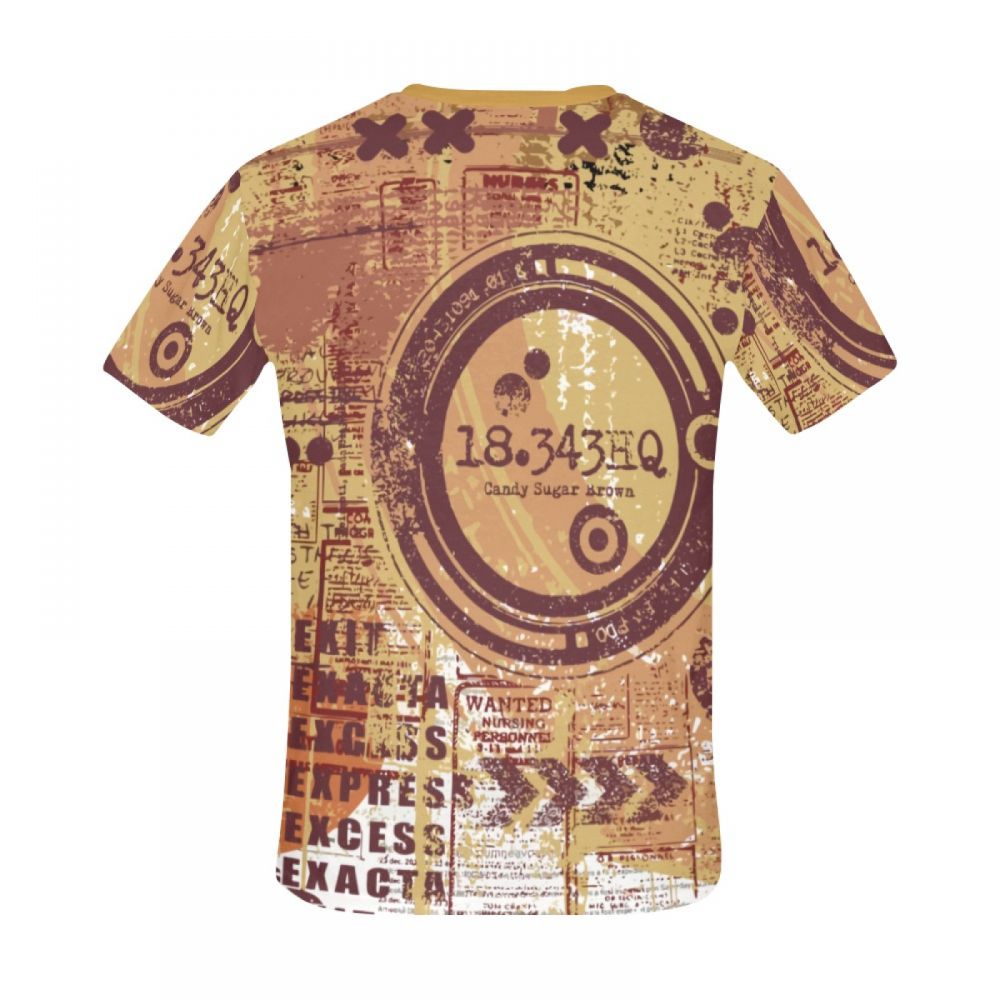 Men's Conceptual Art Candy Sugar Brown Short T-shirt South Africa