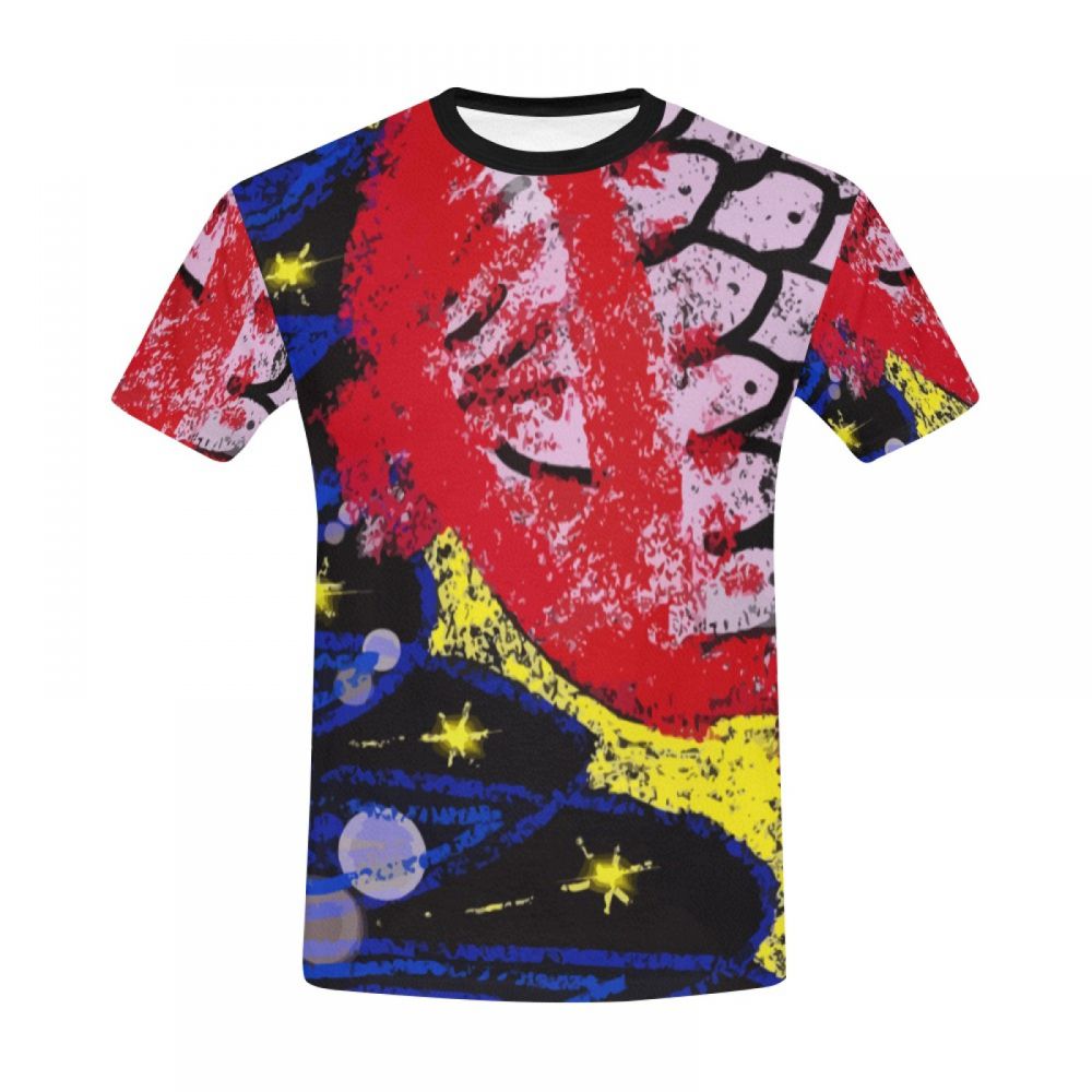 Men's Figurative Art Fish Mouth Short T-shirt South Africa