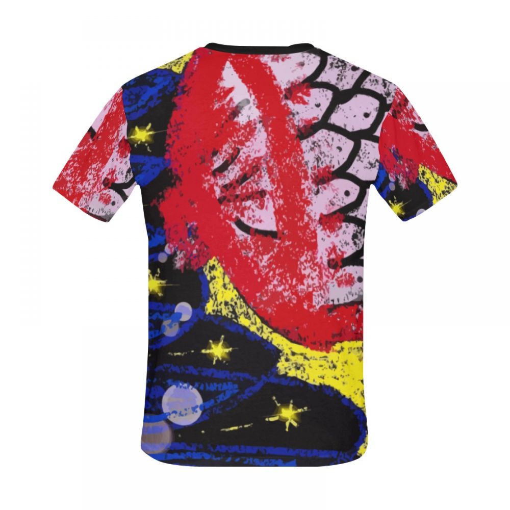 Men's Figurative Art Fish Mouth Short T-shirt South Africa