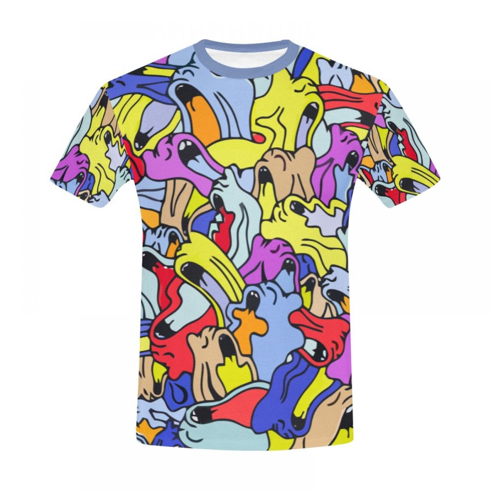 Men's Abstract Color Saturation Short T-shirt South Africa