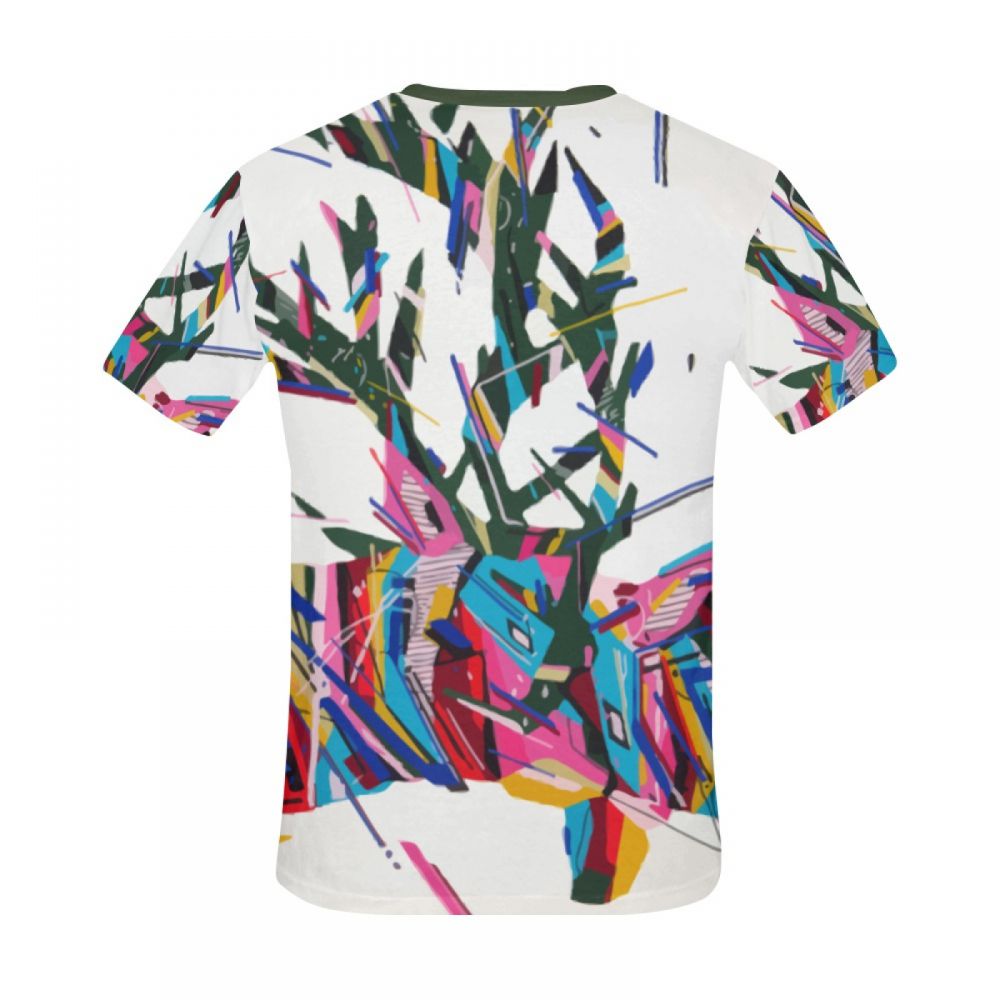 Men's Geometric Animal Art Cerfs Short T-shirt South Africa