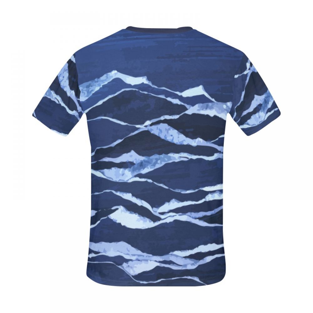 Men's Abstract Art Mountain Peak Short T-shirt South Africa