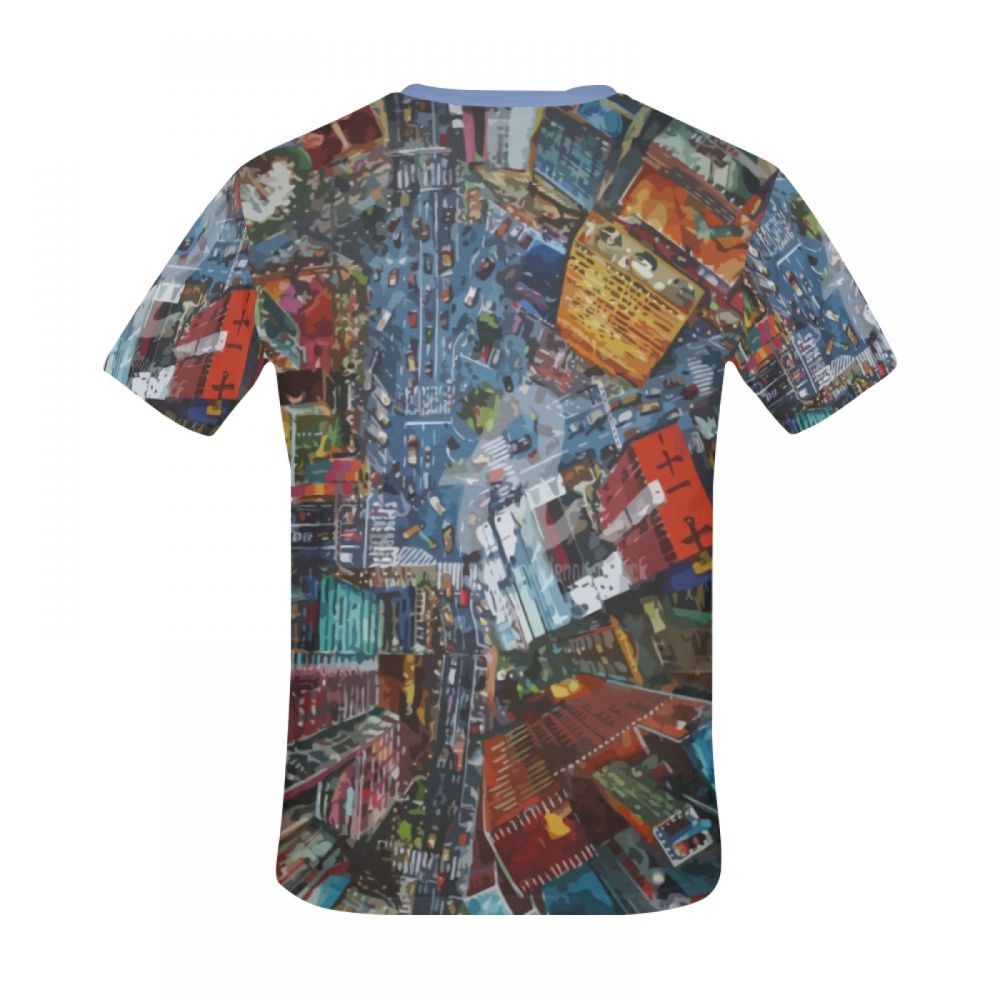 Men's Architectural Art Prosperous Urban Area Short T-shirt South Africa