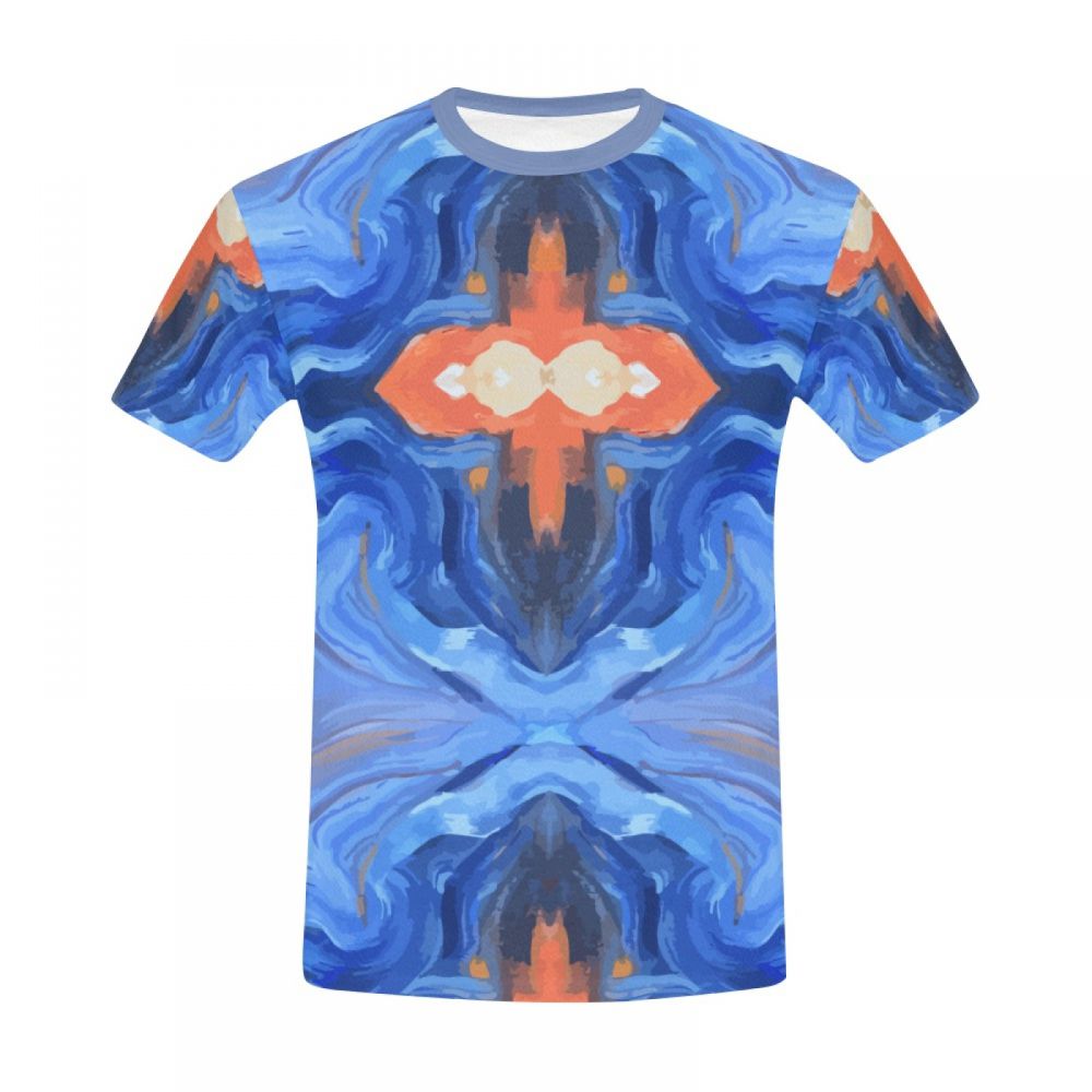 Men's Abstract Art Corrugated Cross Short T-shirt South Africa