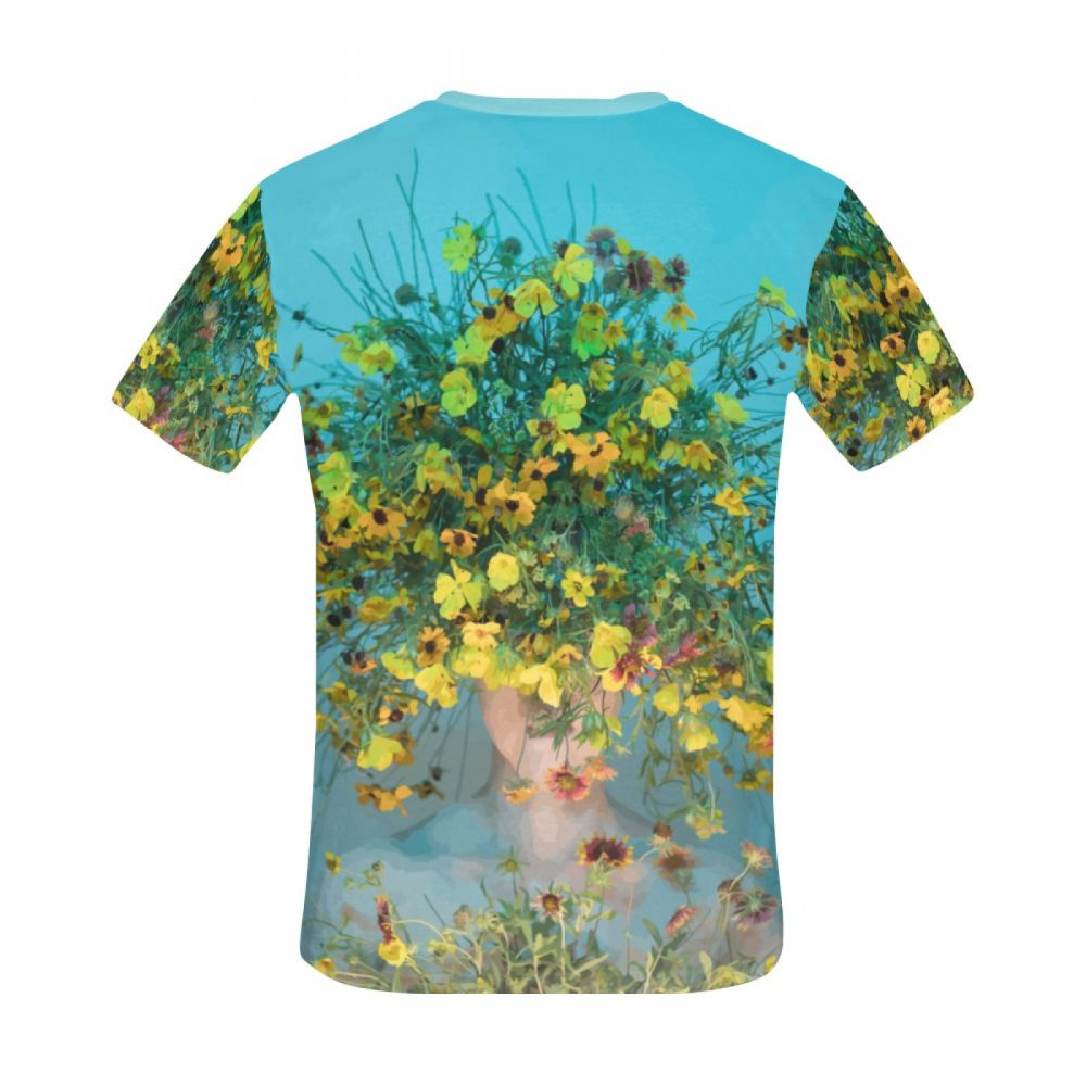 Men's Surreal Art Ladies Headband Flowers Short T-shirt South Africa