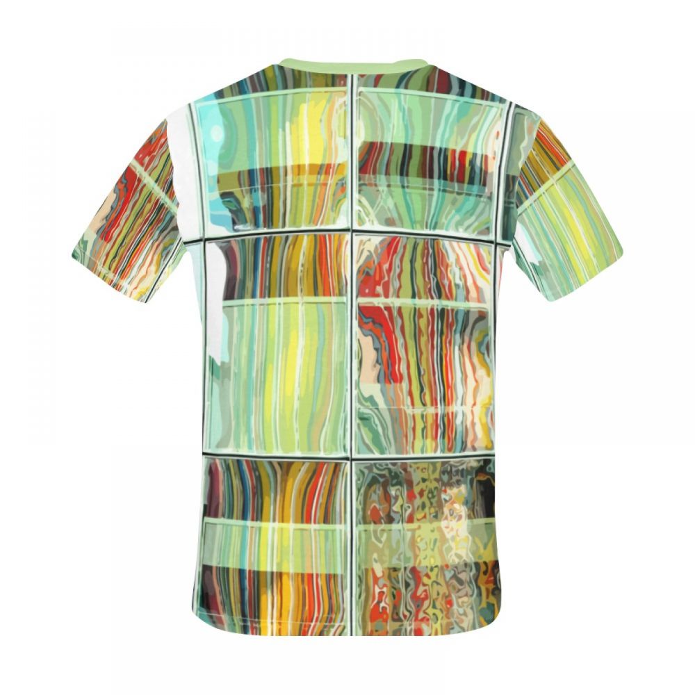 Men's Abstract Art Reflective Stripes Short T-shirt South Africa