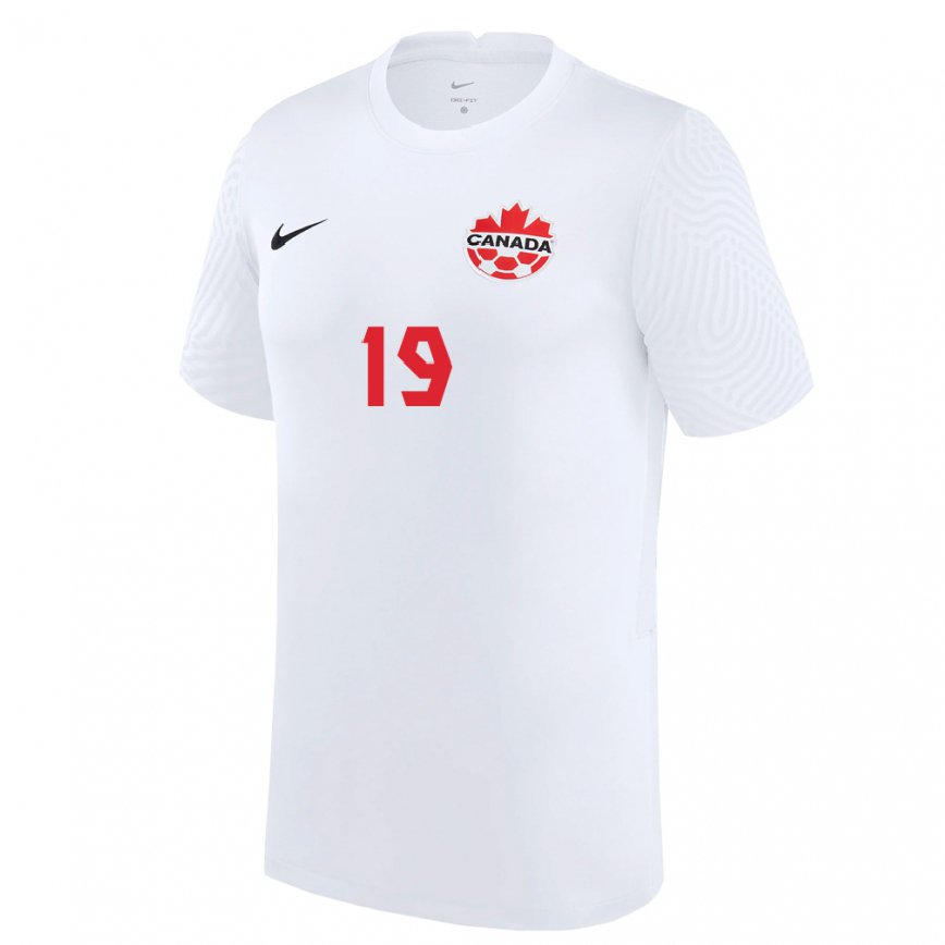 Kid Canada Adriana Leon #19 White Away Jersey 2022/23 T-shirt Za