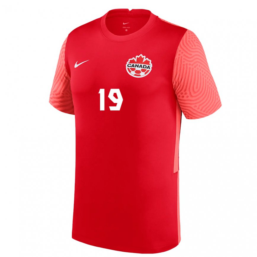 Women Canada Adriana Leon #19 Red Home Jersey 2022/23 T-shirt Za