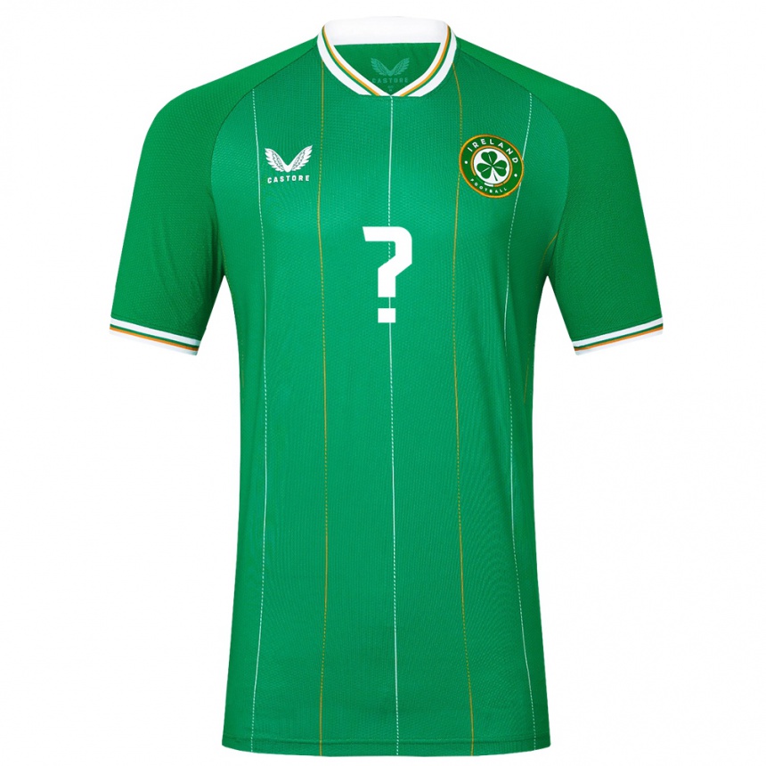 Kids Football Ireland Your Name #0 Green Home Jersey 24-26 T-Shirt Za