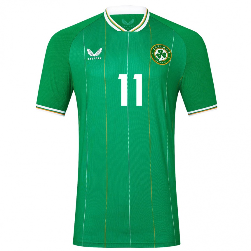 Kids Football Ireland Katie Mccabe #11 Green Home Jersey 24-26 T-Shirt Za