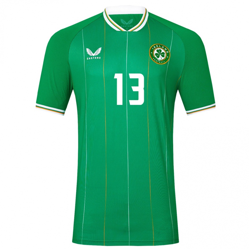 Kids Football Ireland Fiachra Coffey #13 Green Home Jersey 24-26 T-Shirt Za