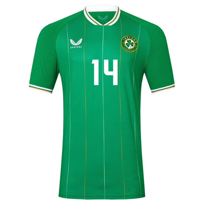 Kids Football Ireland Joseph Gibbard #14 Green Home Jersey 24-26 T-Shirt Za