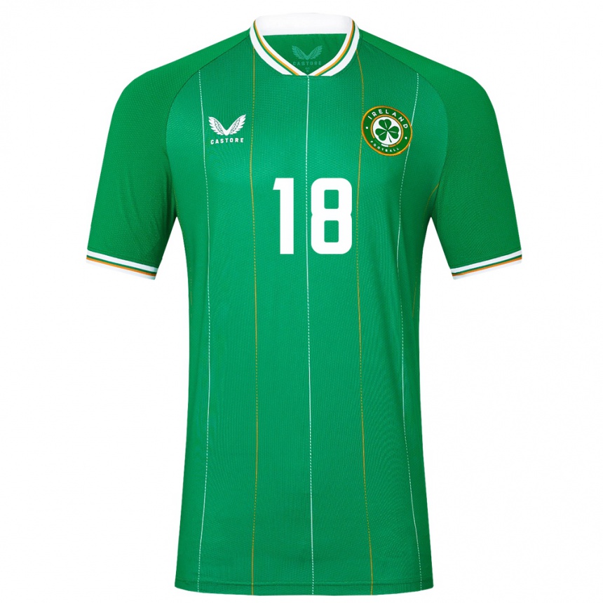 Kids Football Ireland Armstrong Oko-Flex #18 Green Home Jersey 24-26 T-Shirt Za