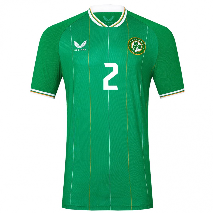 Kids Football Ireland Matt Doherty #2 Green Home Jersey 24-26 T-Shirt Za