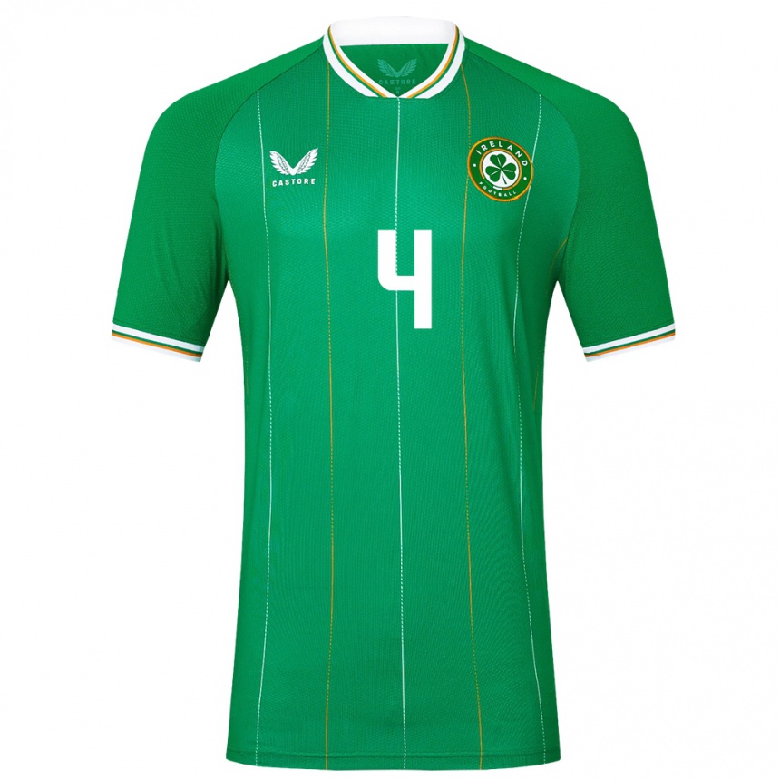 Kids Football Ireland Luca Cailloce #4 Green Home Jersey 24-26 T-Shirt Za