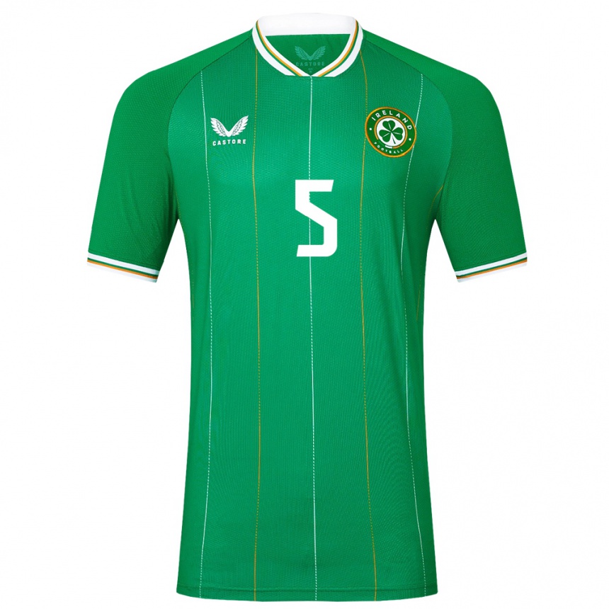 Kids Football Ireland Caitlin Hayes #5 Green Home Jersey 24-26 T-Shirt Za