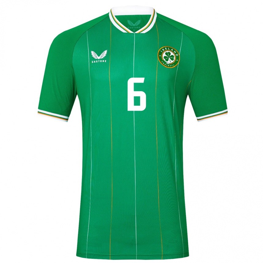 Kids Football Ireland Luke O'donnell #6 Green Home Jersey 24-26 T-Shirt Za