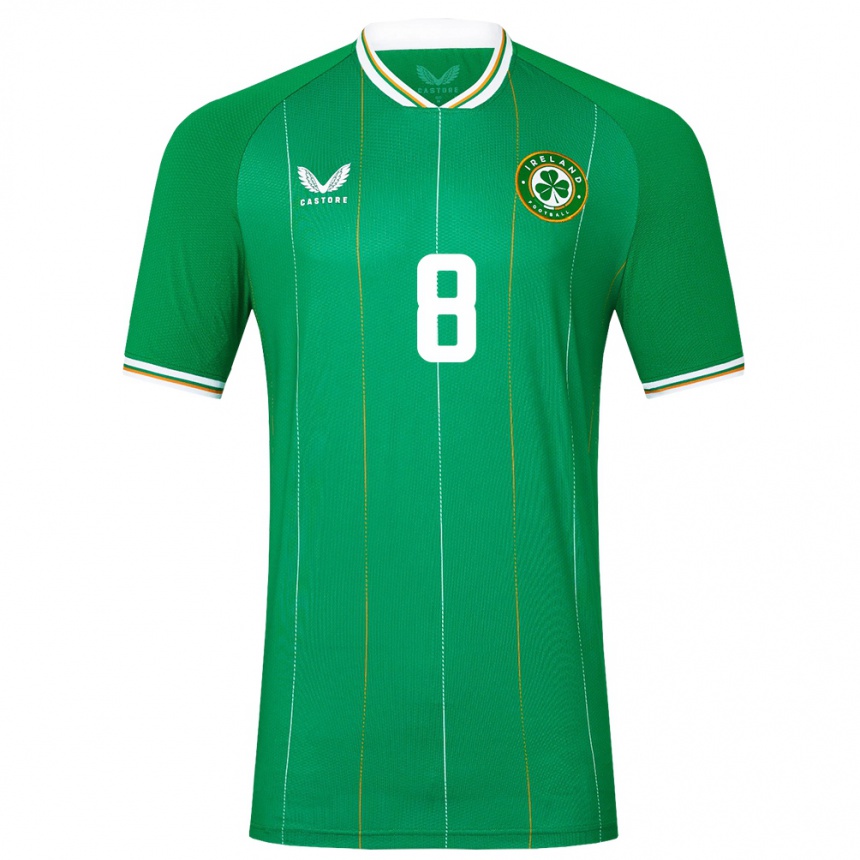 Kids Football Ireland Ruesha Littlejohn #8 Green Home Jersey 24-26 T-Shirt Za