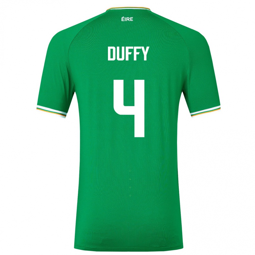 Kids Football Ireland Shane Duffy #4 Green Home Jersey 24-26 T-Shirt Za