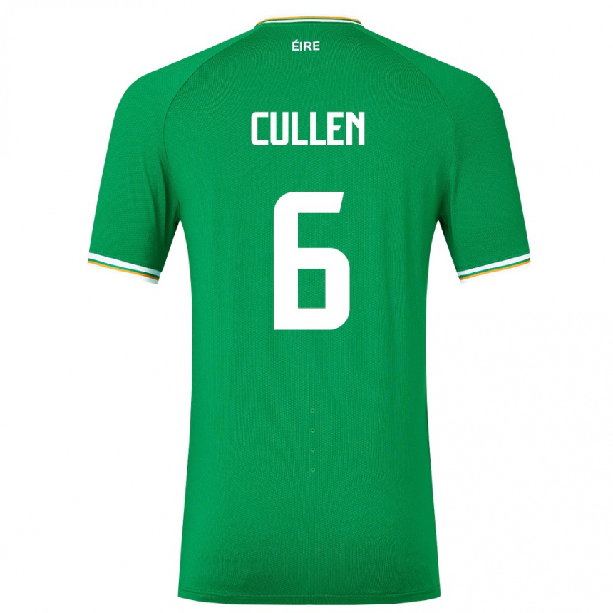 Kids Football Ireland Josh Cullen #6 Green Home Jersey 24-26 T-Shirt Za