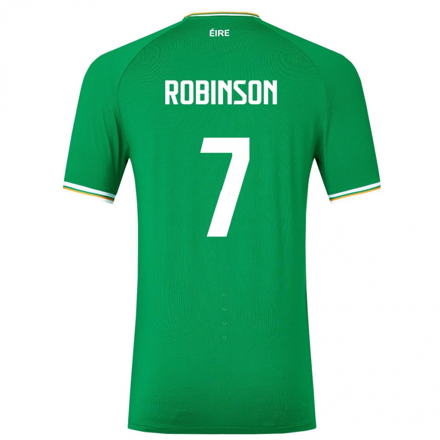 Kids Football Ireland Callum Robinson #7 Green Home Jersey 24-26 T-Shirt Za