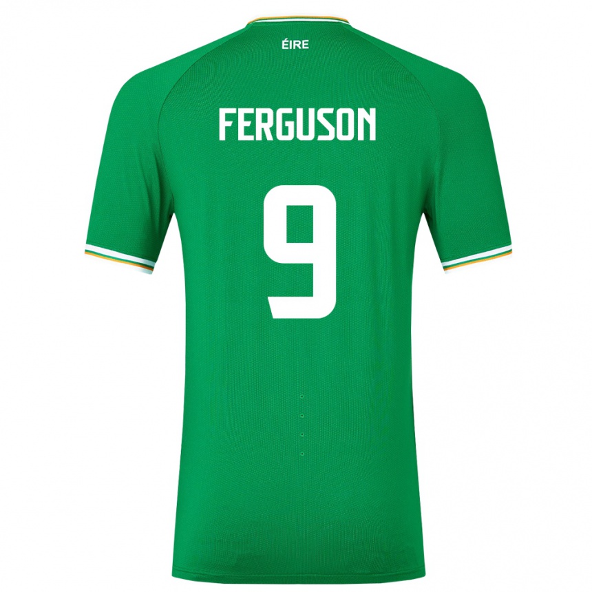 Kids Football Ireland Evan Ferguson #9 Green Home Jersey 24-26 T-Shirt Za