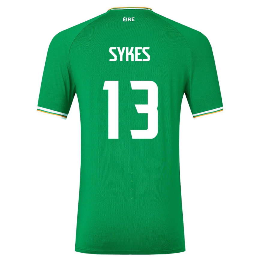 Kids Football Ireland Mark Sykes #13 Green Home Jersey 24-26 T-Shirt Za