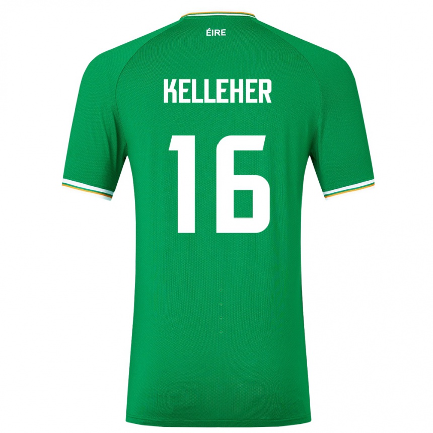 Kids Football Ireland Caoimhín Kelleher #16 Green Home Jersey 24-26 T-Shirt Za