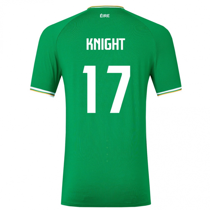 Kids Football Ireland Jason Knight #17 Green Home Jersey 24-26 T-Shirt Za