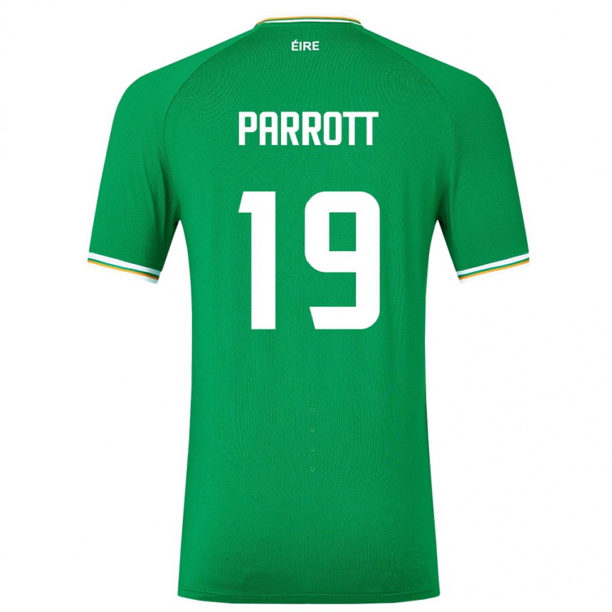 Kids Football Ireland Troy Parrott #19 Green Home Jersey 24-26 T-Shirt Za