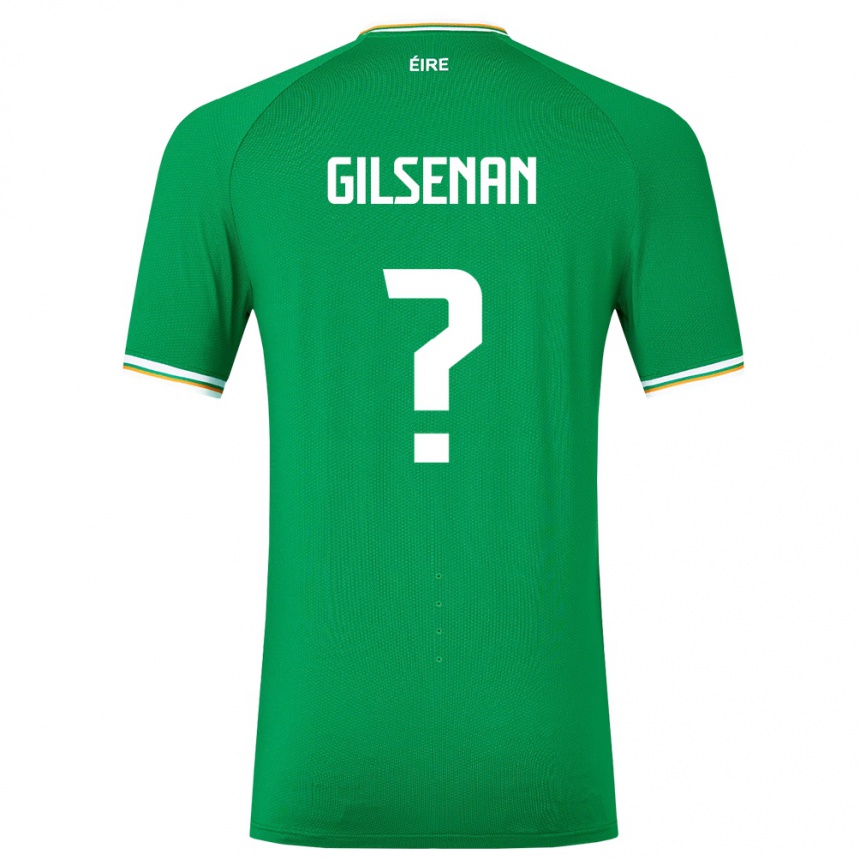 Kids Football Ireland Zak Gilsenan #0 Green Home Jersey 24-26 T-Shirt Za